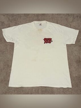 VTG 90s No Fear Jesus Tee Parody "Fear Not" White Discolored T Shirt Size Large